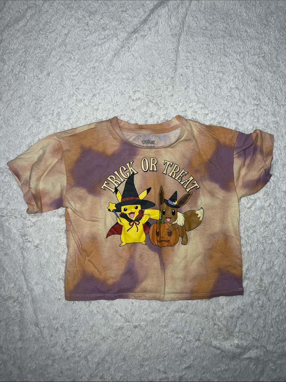 Pokemon Brown/Orange & Purple Tie-Dye Trick or Treat Tee